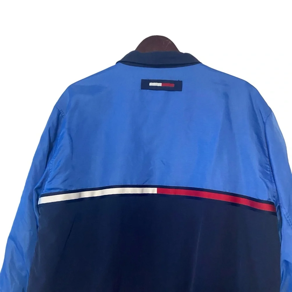 Vintage Tommy Hilfiger Color Block Windbreaker Blue Red & White Y2K Jacket
